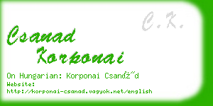 csanad korponai business card